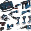 Bosch Blå 10 Batteridrivet verktygspaket 18V | Kombipaket 3 x 5.0Ah + laddare